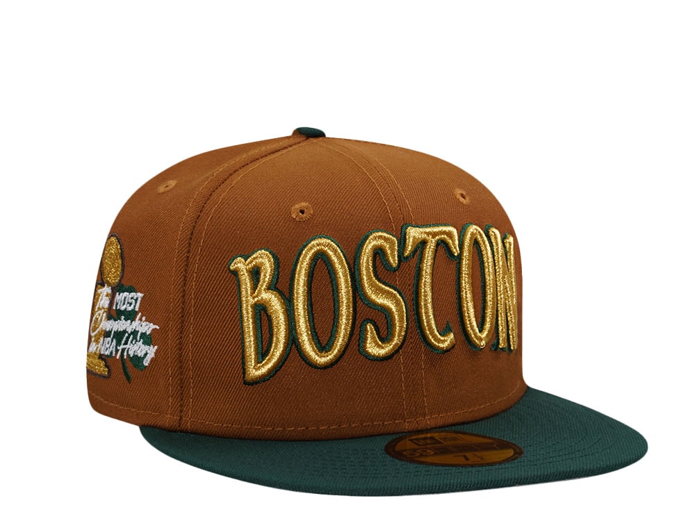 New Era Boston Celtics Bourbon Two Tone Prime Edition 59Fifty Fitted Gorra