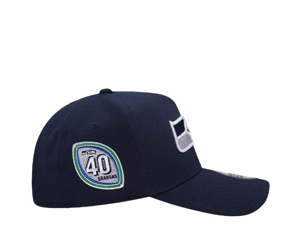 New Era Seattle Seahawks 40 Seasons Navy 9Forty A Frame Snapback Gorra