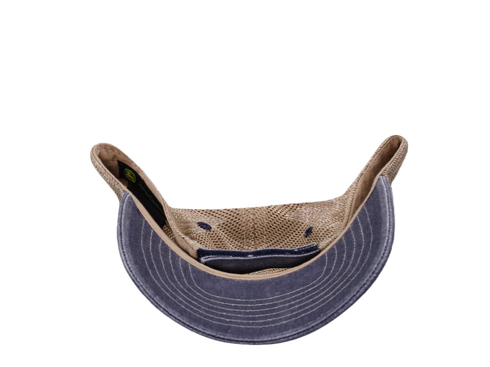John Deere Logo Navy Trucker Strapback Gorra