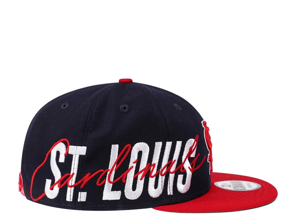 New Era St. Louis Cardinals Navy Sidefront Edition 9Fifty Snapback Gorra