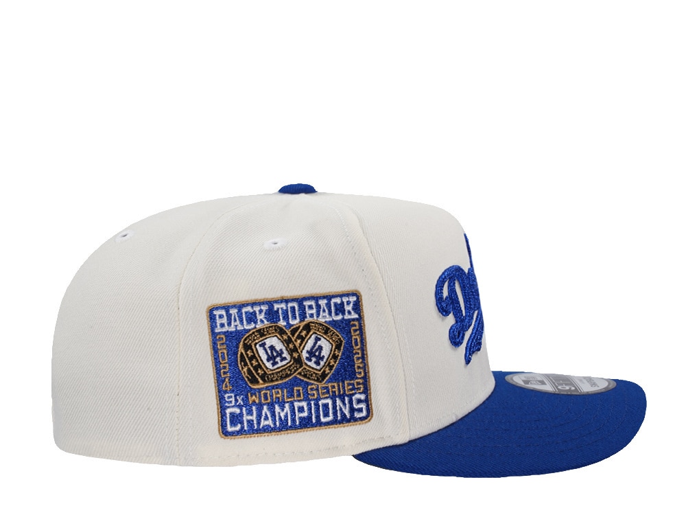 New Era Los Angeles Dodgers Back to Back World Series White Classic Edition 9Fifty A Frame Snapback Gorra