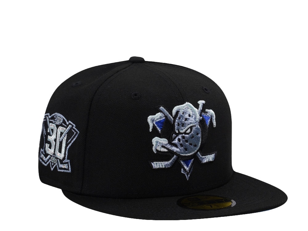 New Era Anaheim Ducks 30th Anniversary Black Prime Edition 59Fifty Fitted Gorra