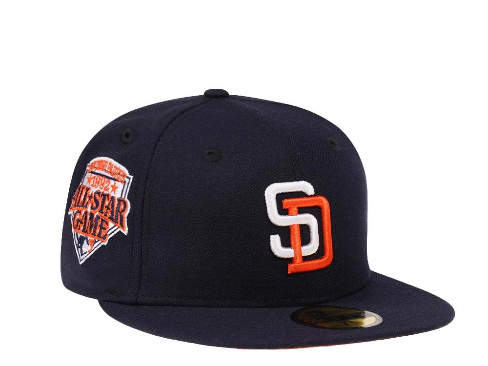 New Era San Diego Padres All Star Game 1992 Navy Orange Edition 59Fifty Fitted Gorra
