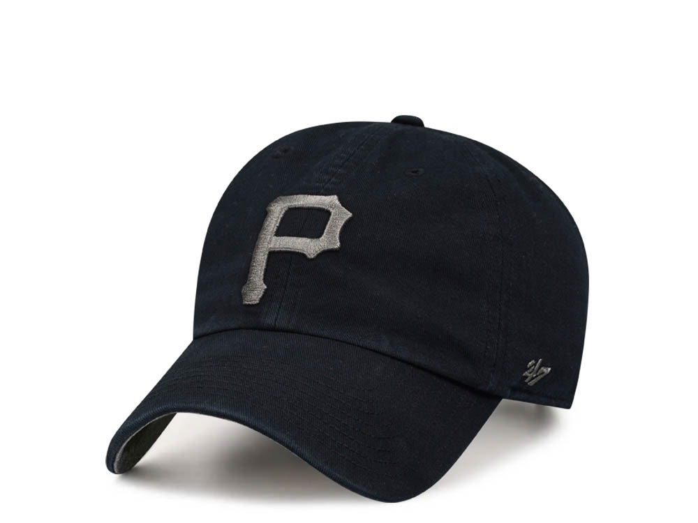 47Brand Pittsburgh Pirates Ballpark Camo Black Clean Up Strapback Gorra