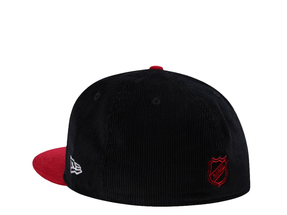 New Era Detroit Red Wings Stanley Cup 2002 Black Corduroy Two Tone Edition 59Fifty Fitted Gorra