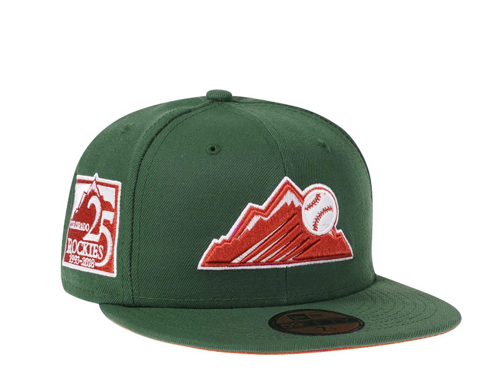 New Era Colorado Rockies 25th Anniversary Rust Green Edition 59Fifty Fitted Gorra