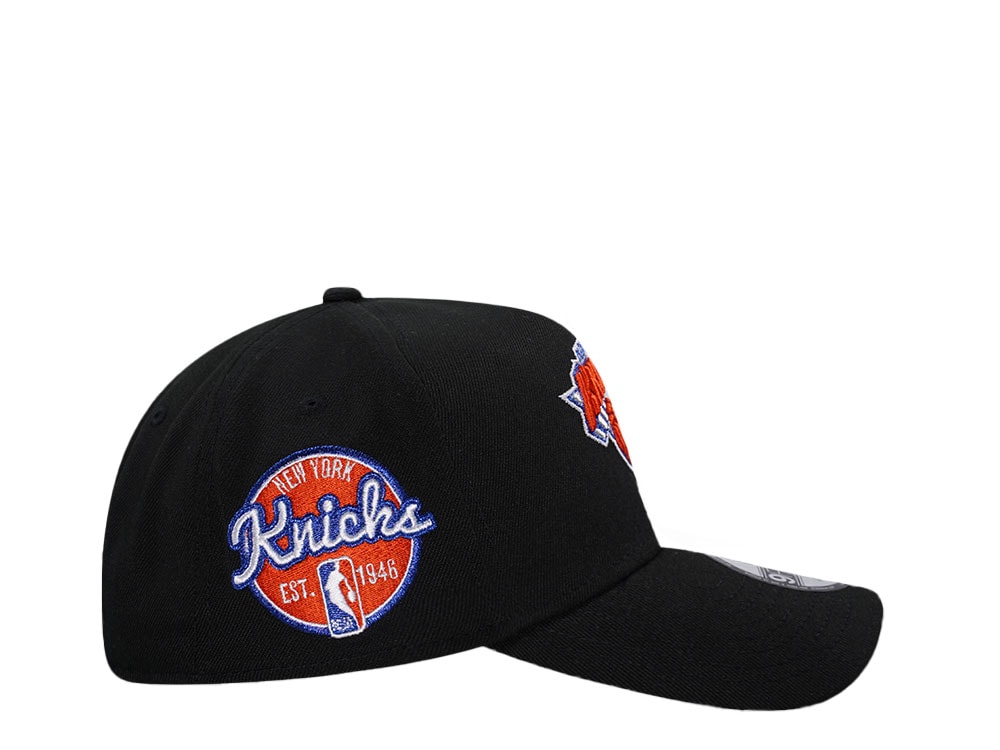 New Era New York Knicks Black Classic Edition 9Forty A Frame Snapback Gorra