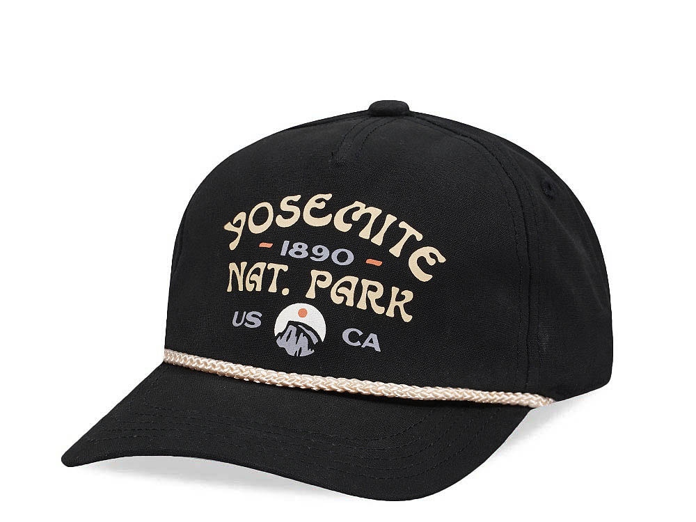American Needle Yosemite NP Canvas Black Casual Snapback Gorra