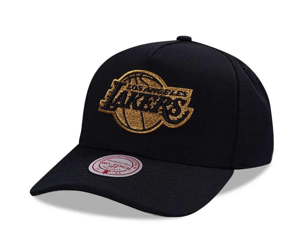 Mitchell & Ness Los Angeles Lakers Black Gold Edition Pro Pinch Fit Snapback Gorra