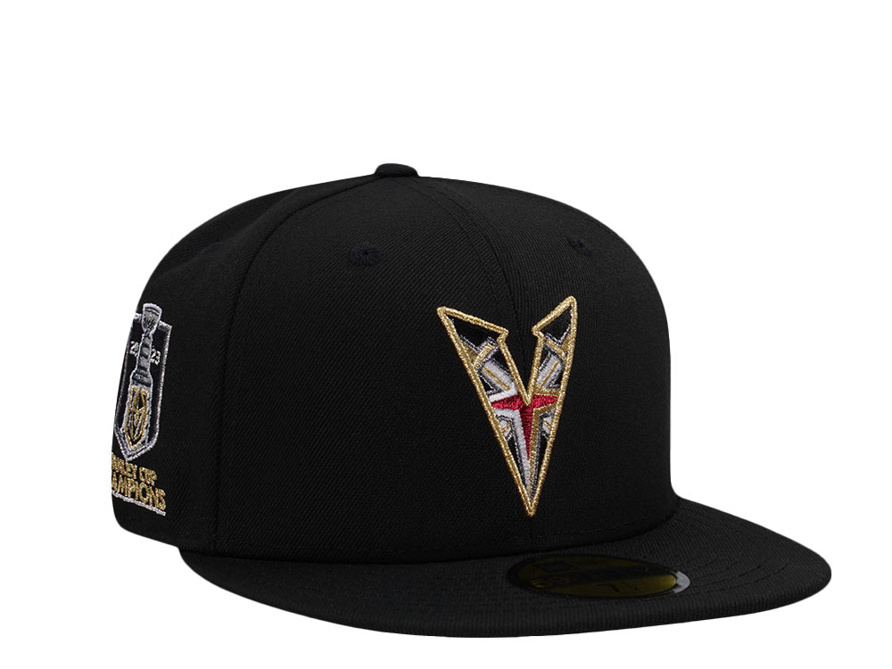 New Era Vegas Golden Knights Stanley Cup Champions Black Metallic Prime Edition 59Fifty Fitted Gorra