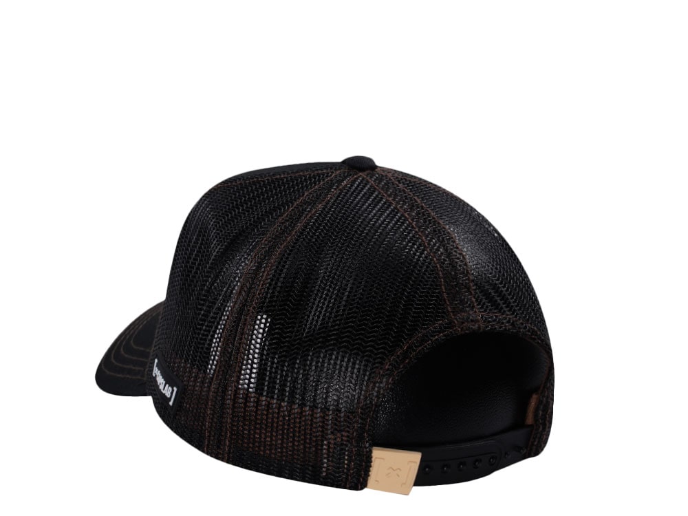 Capslab One Piece Square Patch Luffy Black Brown Trucker Snapback Gorra