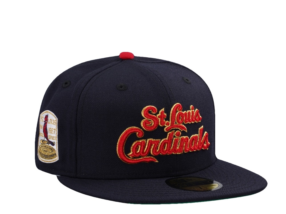 New Era St. Louis Cardinals World Series 1967 Script Wool Navy Throwback Edition 59Fifty Fitted Gorra