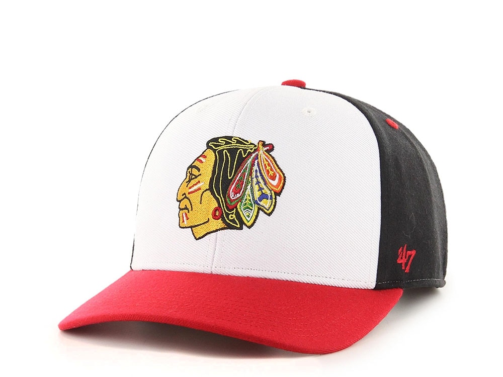 47brand Chicago Blackhawks Vintage Black Replica Snapback Gorra