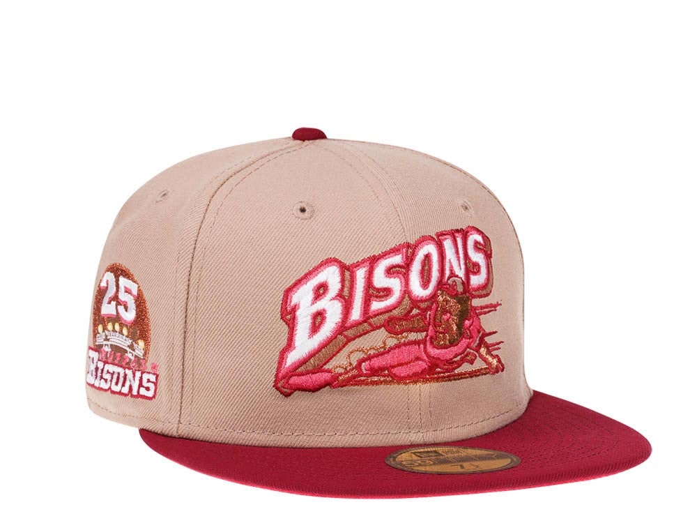 New Era Buffalo Bisons 25th Anniversary Wild Strawberry Edition 59Fifty Fitted Gorra
