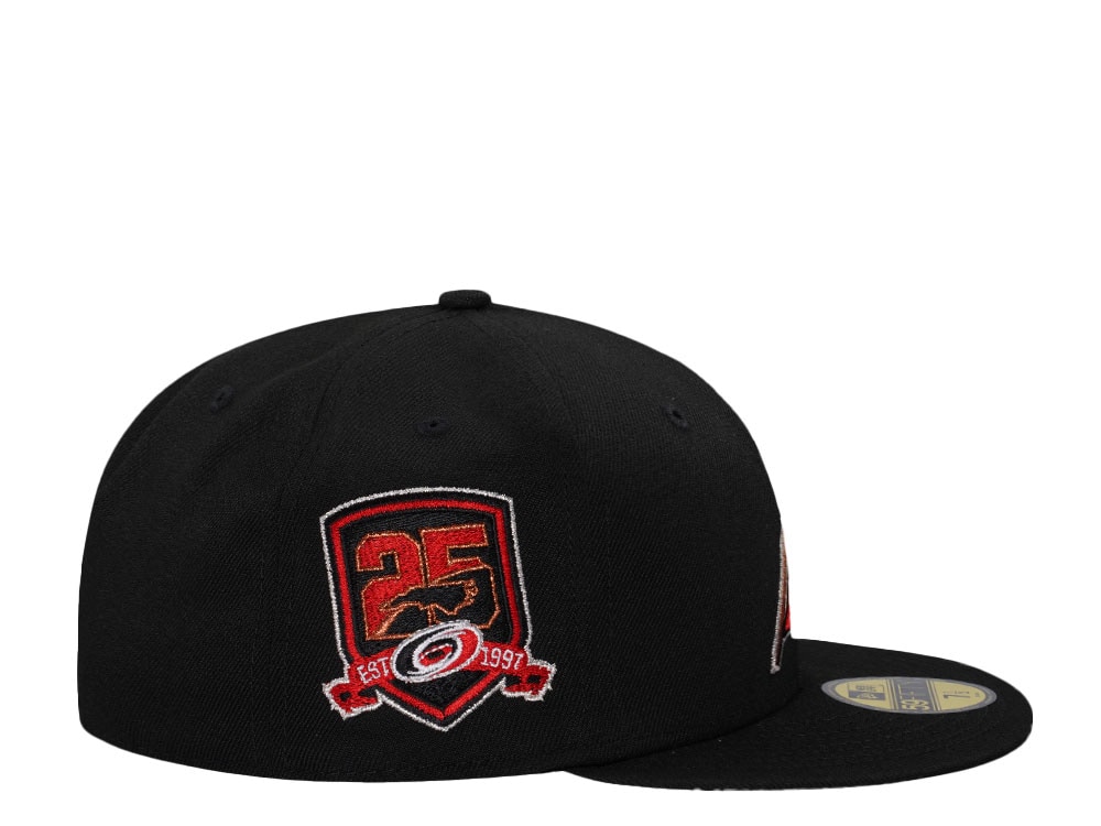New Era Carolina Hurricanes 25th Anniversary Black Prime Edition 59Fifty Fitted Gorra