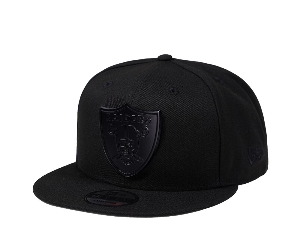New Era Las Vegas Raiders Black Metal Patch Edition 9Fifty Snapback Gorra