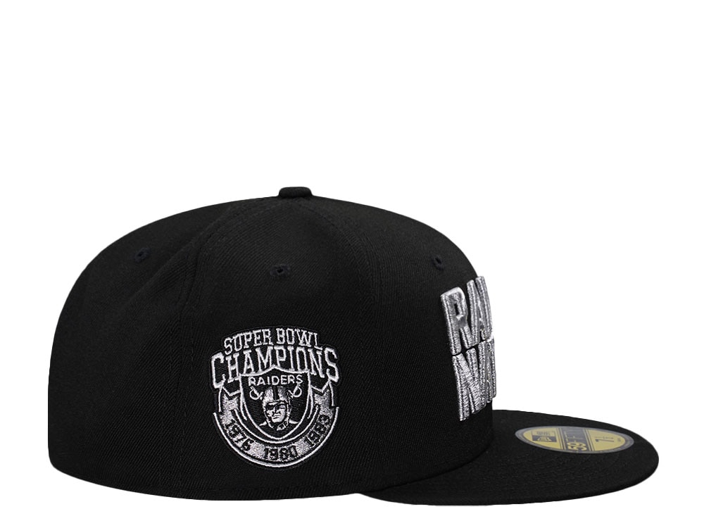 New Era Las Vegas Raiders Super Bowl Champions Black Prime Edition 59Fifty Fitted Gorra