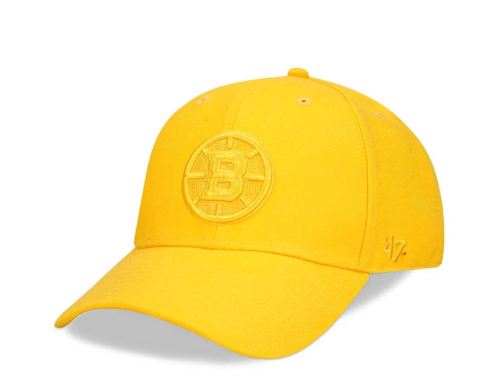 47Brand Boston Bruins Yellow Gold MVP Snapback Gorra