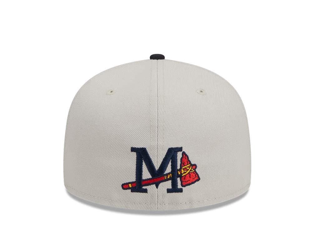 New Era Atlanta Braves Farm Team Stone Throwback Two Tone Edition 59Fifty Fitted Gorra