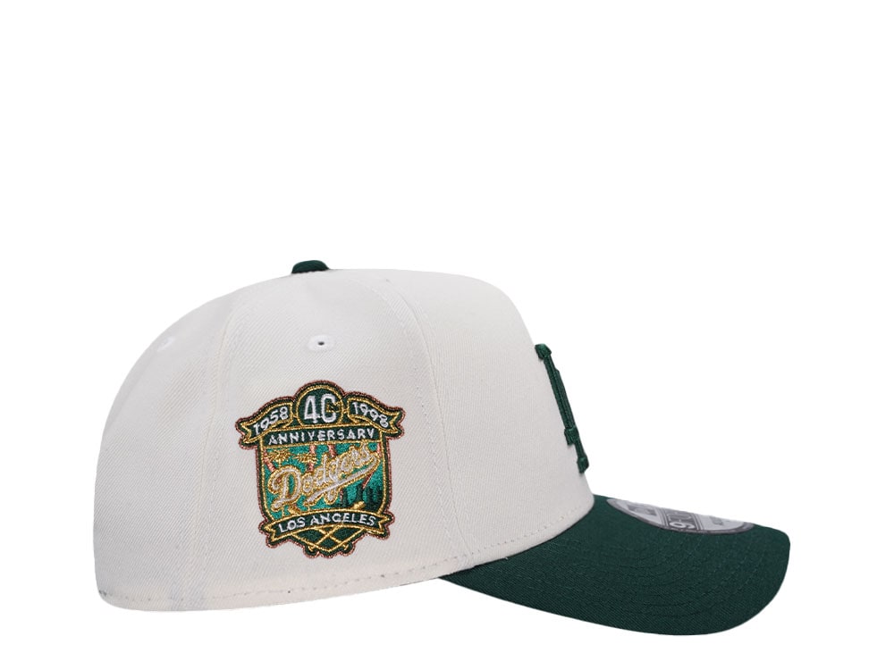 New Era Los Angeles Dodgers 40th Anniversary Chrome Green Two Tone Edition 9Forty A Frame Snapback Gorra