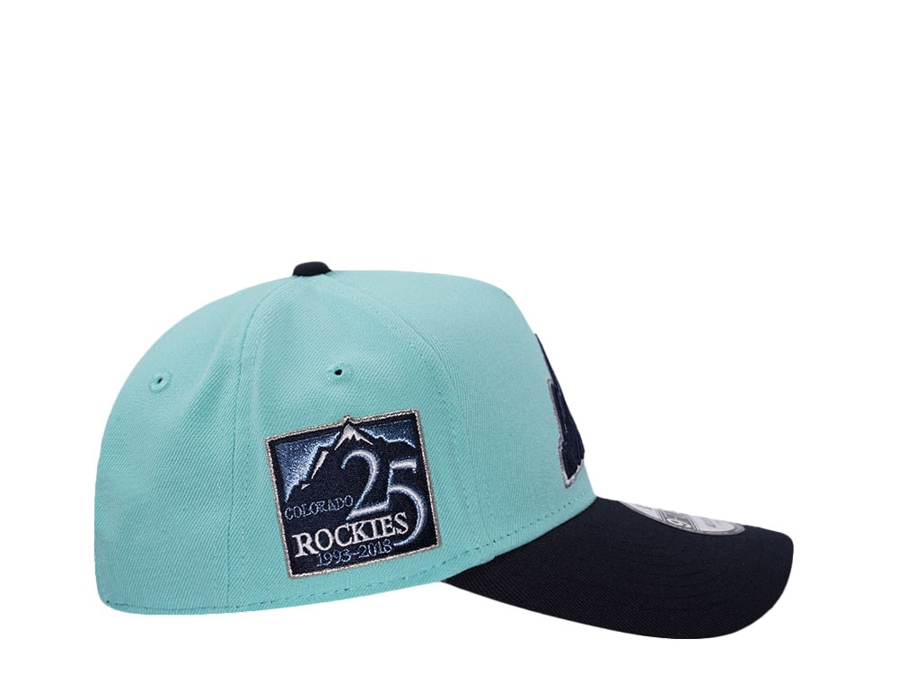 New Era Colorado Rockies 25th Anniversary Glacier Two Tone Edition 9Forty A Frame Snapback Gorra