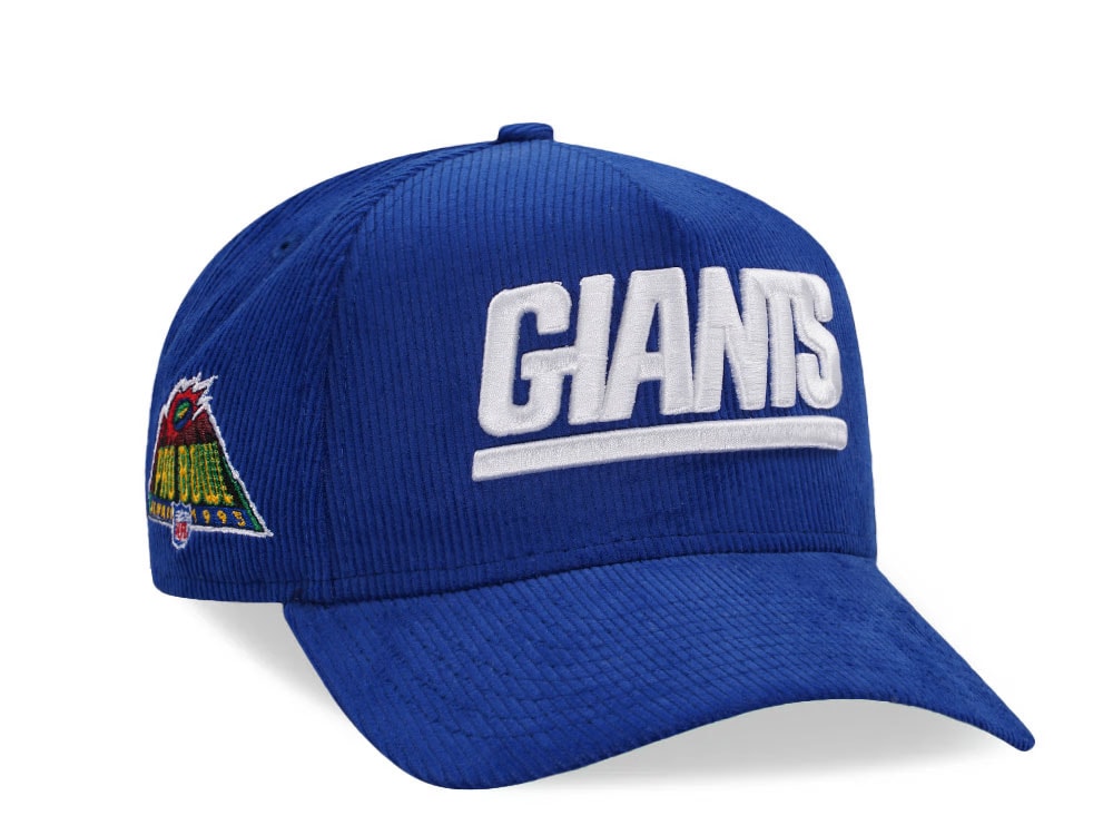 New Era New York Giants Pro Bowl 1995 Royal Corduroy Edition 9Forty A Frame Snapback Gorra