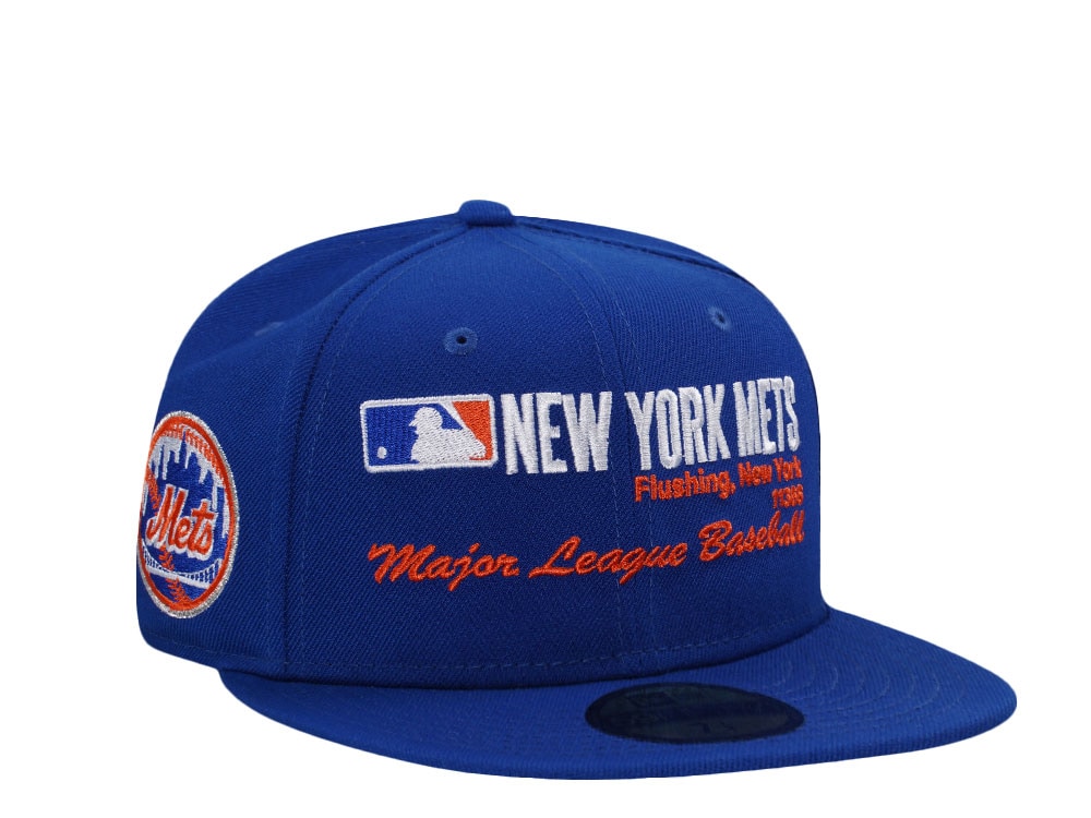 New Era New York Mets Amazin Mets Blue Throwback Edition 59Fifty Fitted Gorra