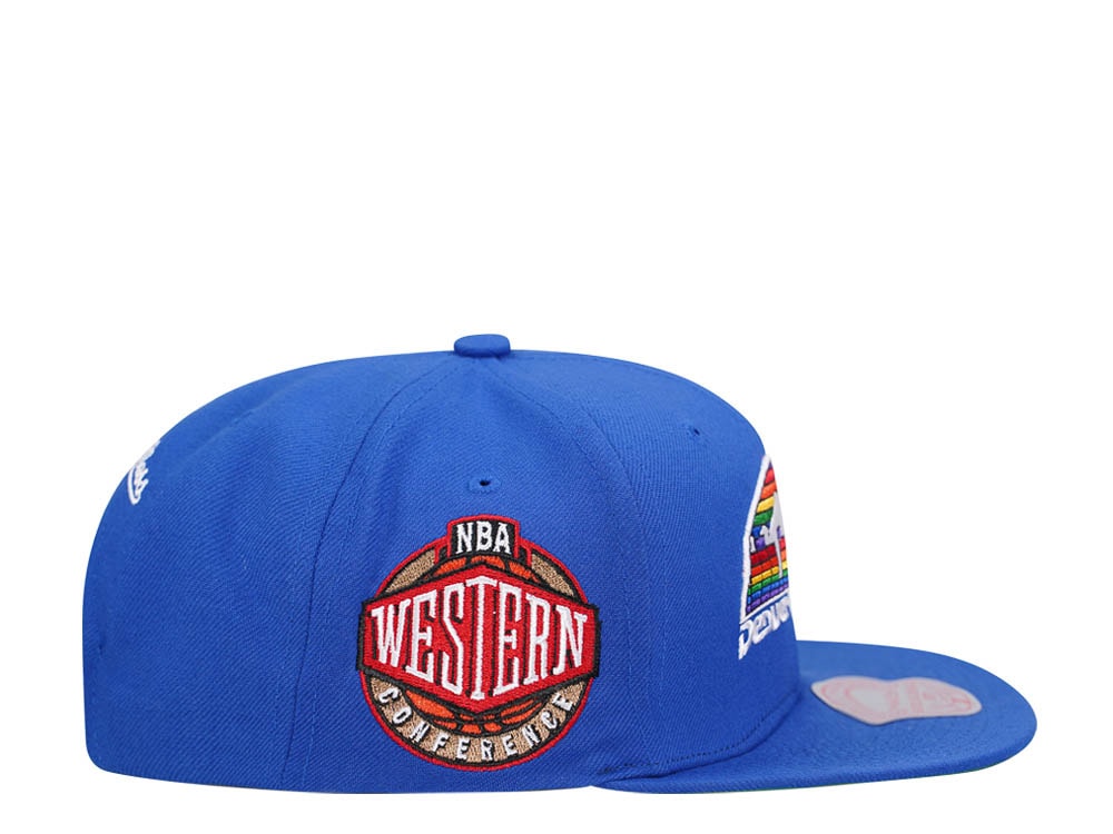 Mitchell & Ness Denver Nuggets Conference Patch Blue Snapback Gorra