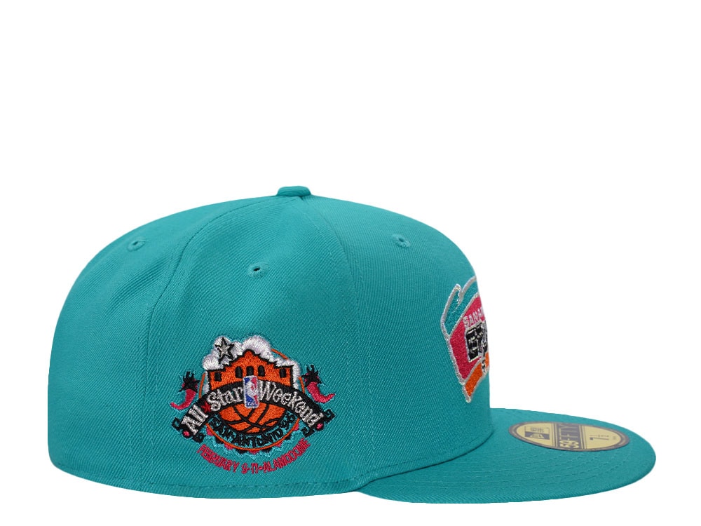 New Era San Antonio Spurs All Star Weekend Teal Prime Edition 59Fifty Fitted Gorra
