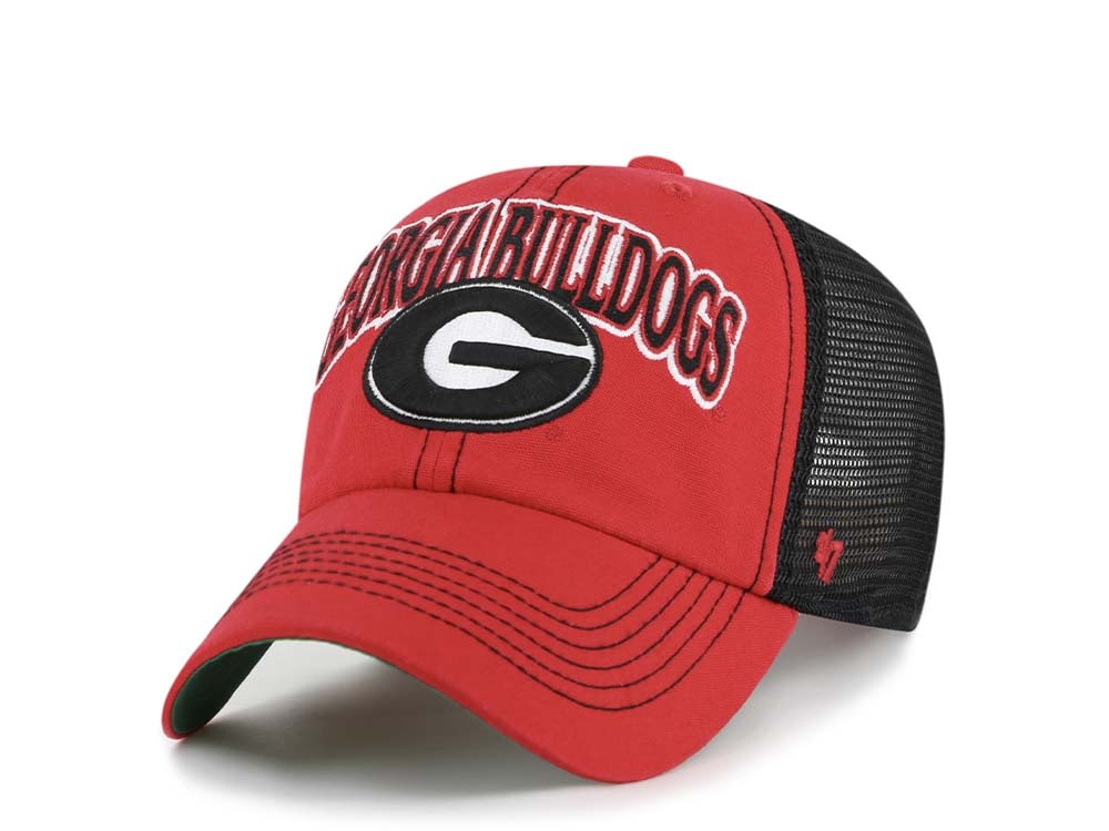 47Brand Georgia Bulldogs Vintage Red Trucker Clean Up Snapback Gorra