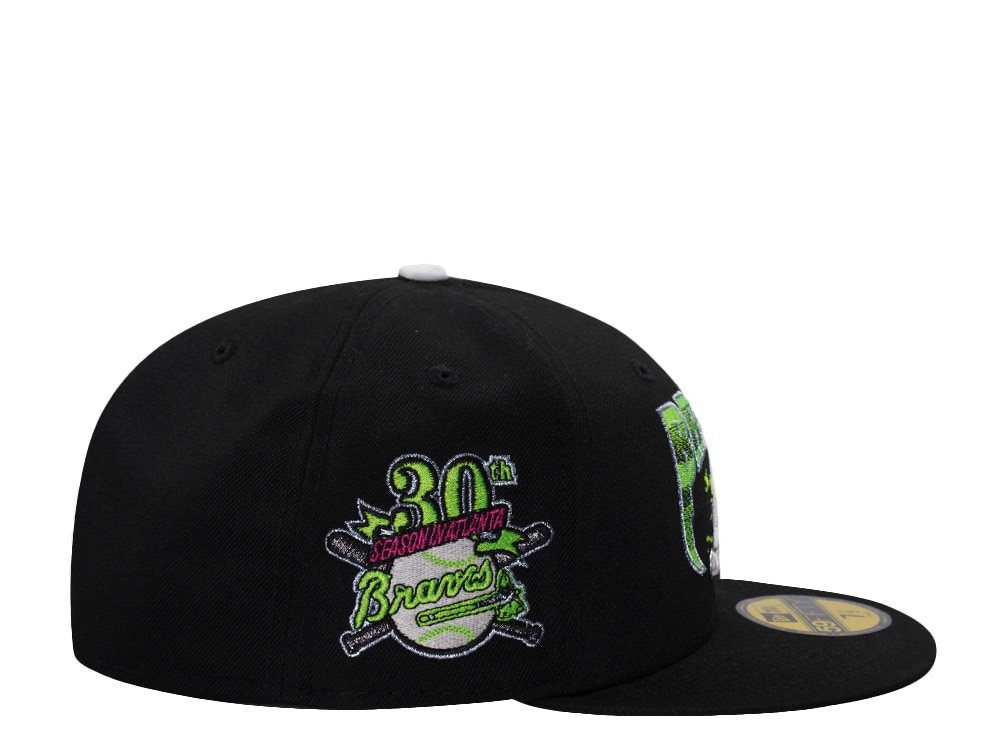 New Era Atlanta Braves 30th Anniversary Black Prime Edition 59Fifty Fitted Gorra