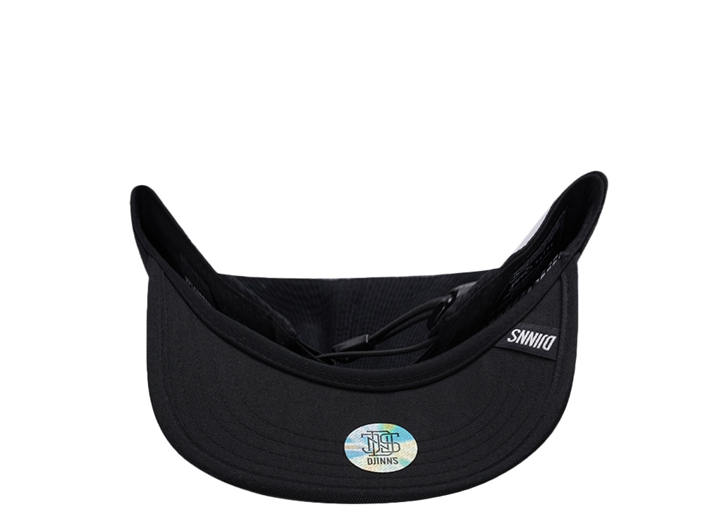 Djinns 5 Panel Black Waffle Mountain Drawcord Strapback Gorra