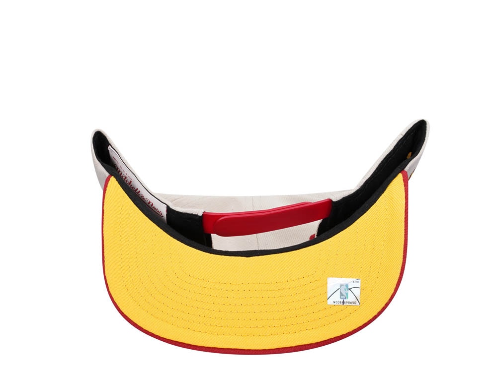 Mitchell & Ness Houston Rockets Sail Off White Two Tone Snapback Gorra