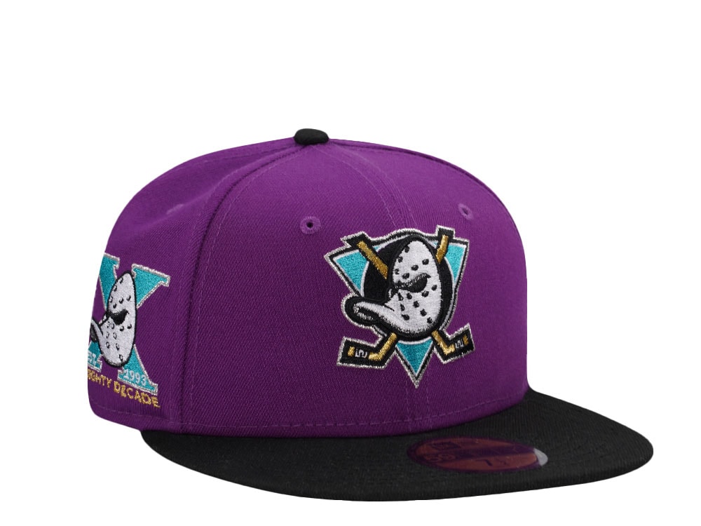 New Era Anaheim Ducks 10th Anniversary The Purple Prime Two Tone Edition 59Fifty Fitted Gorra