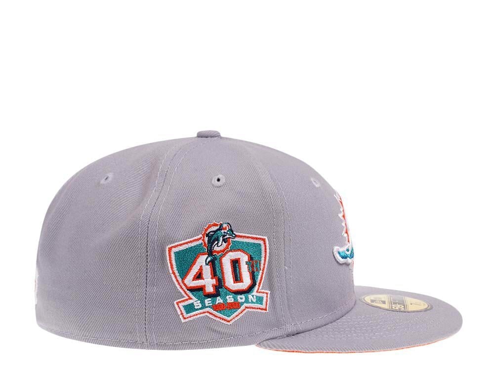 New Era Miami Dolphins 40th Season Grey Pop 59Fifty Fitted Gorra