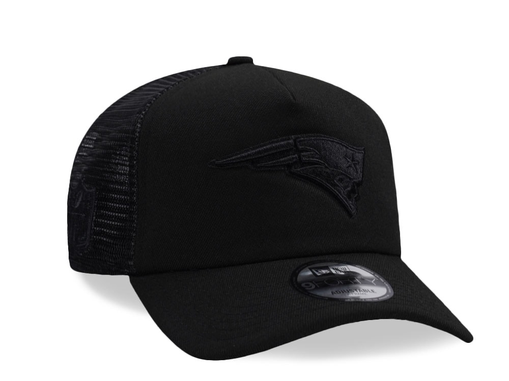 New Era New England Patriots Black Foam Trucker 9Forty A Frame Snapback Gorra