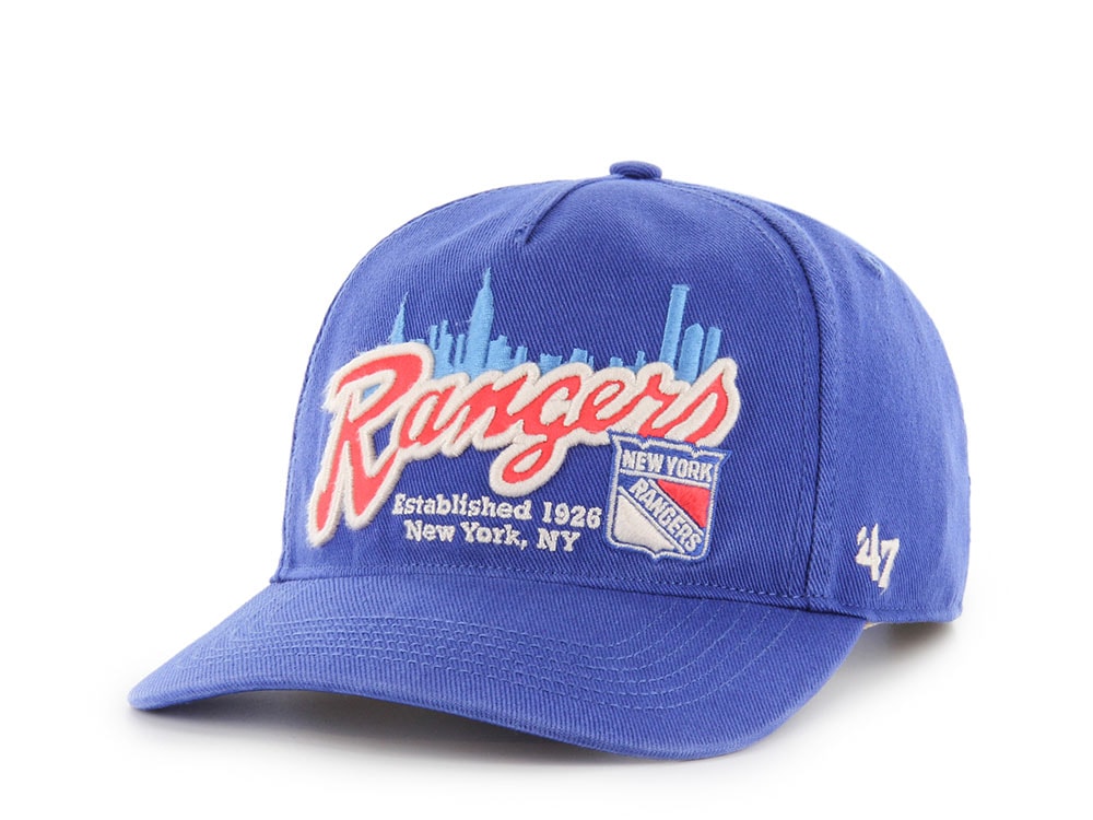 47Brand New York Rangers Royal Blue Charlton Edition Hitch Snapback Gorra