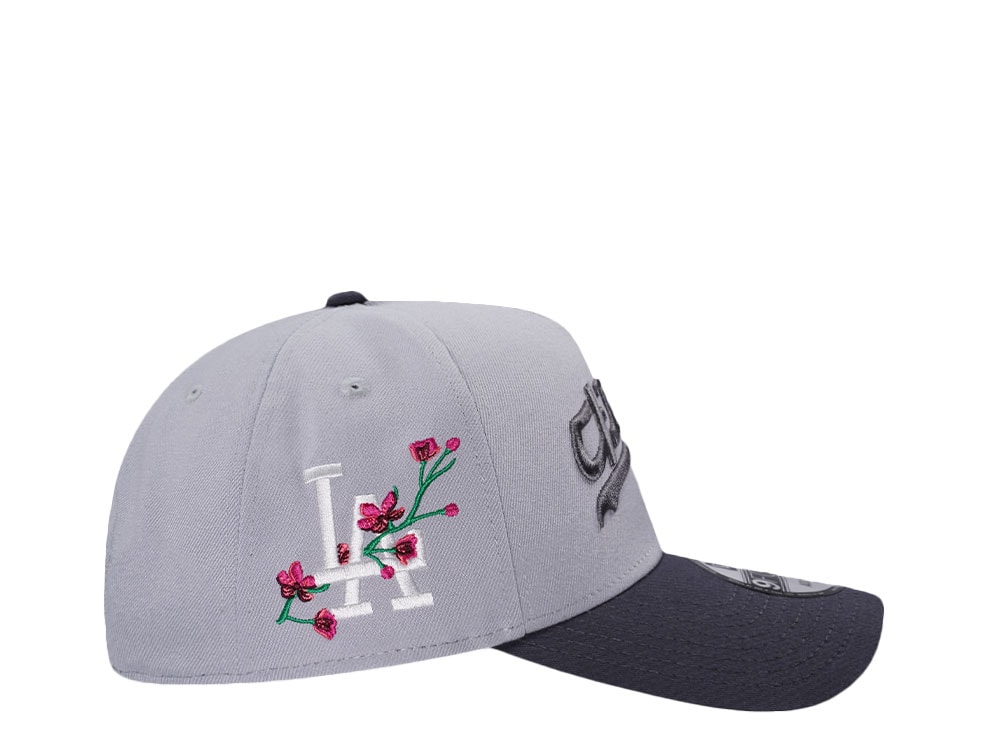 New Era Los Angeles Dodgers Cherry Blossom Grey Two Tone Edition 9Forty A Frame Snapback Gorra