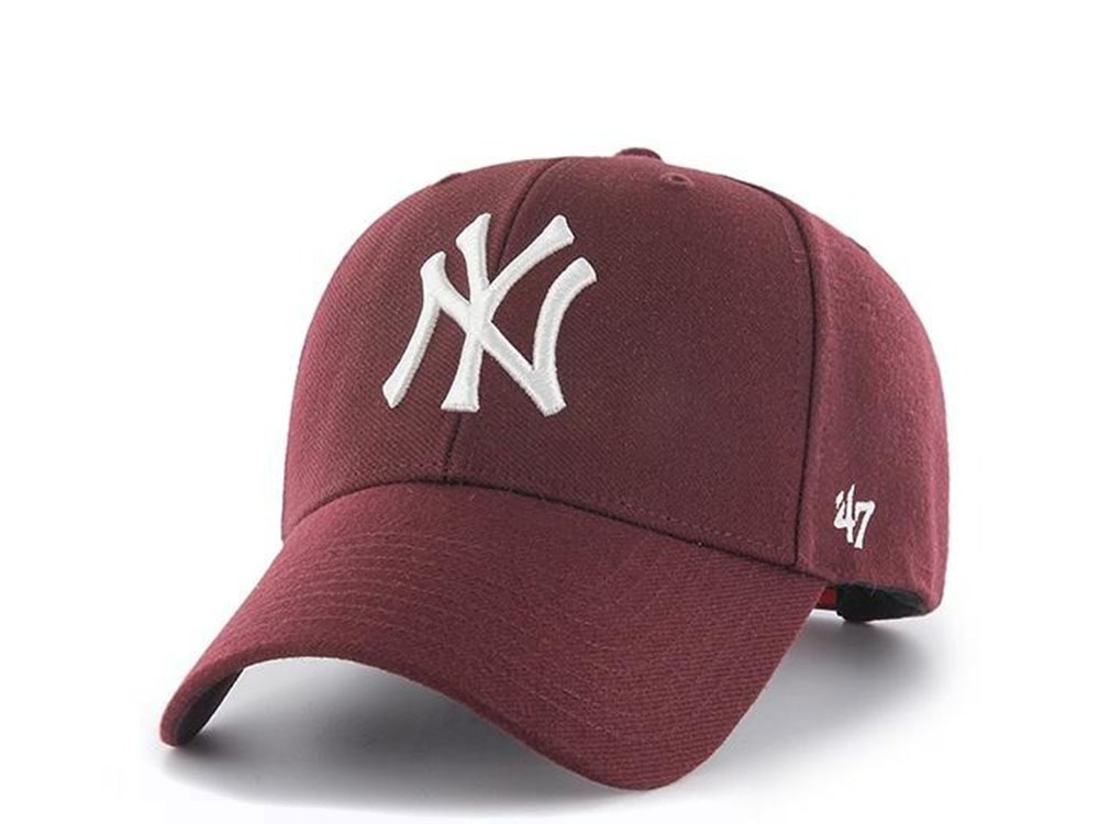 47brand New York Yankees Dark Maroon Classic Snapback Gorra