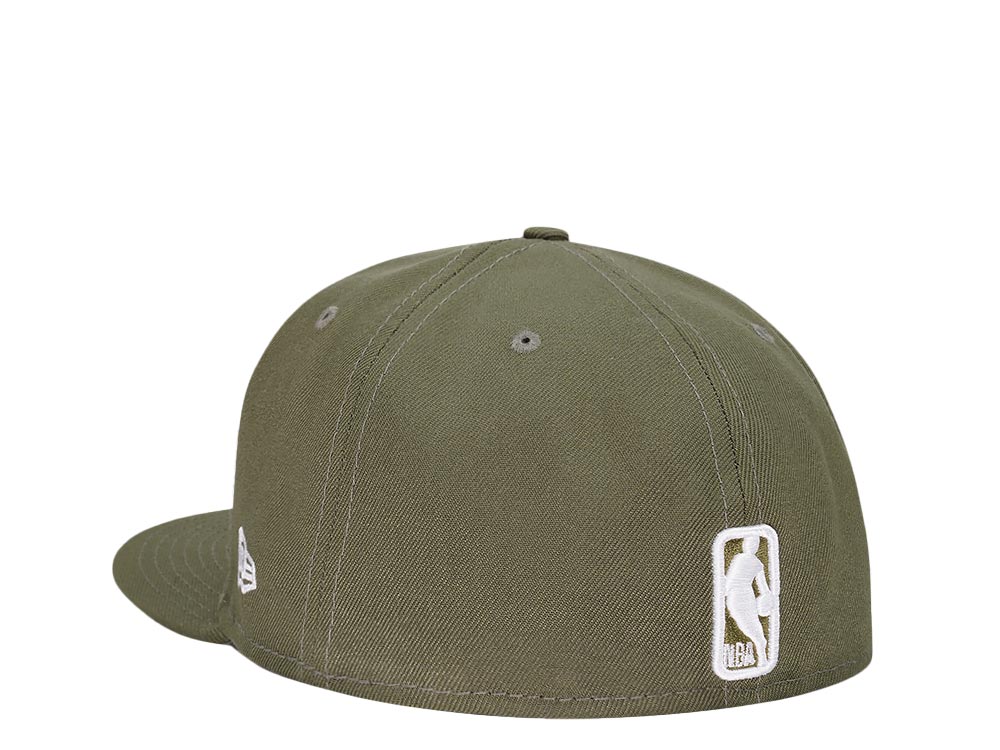 New Era Golden State Warriors Olive White Edition 59Fifty Fitted Gorra