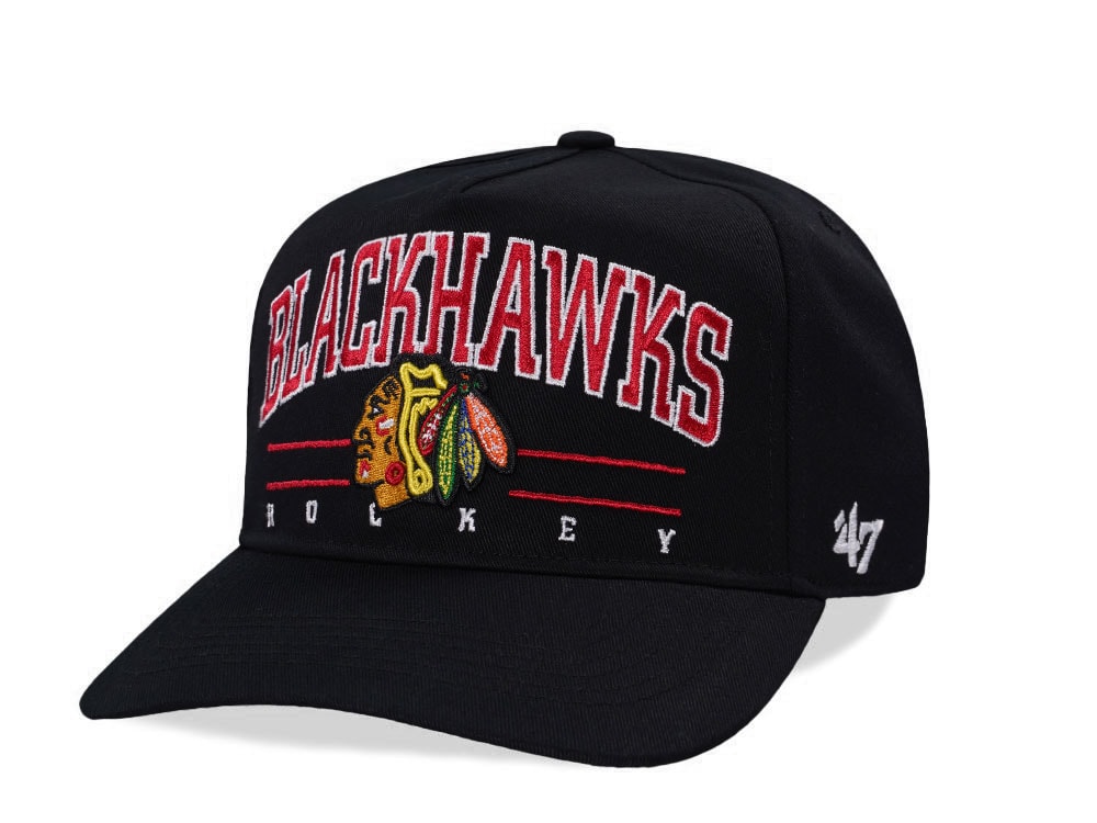 47Brand Chicago Blackhawks Black Hitch Edition Snapback Gorra