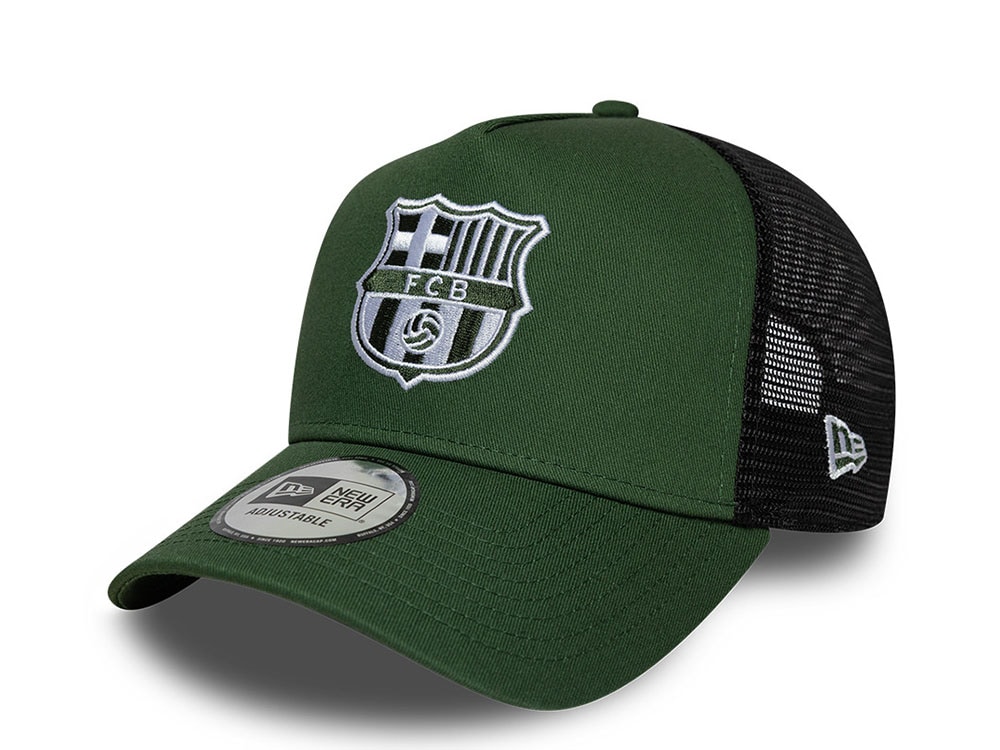 New Era Barcelona Fc Seasonal Dark Green Prime Edition 9Forty A Frame Trucker Snapback Gorra