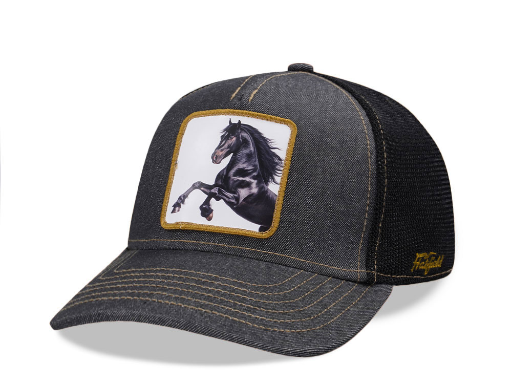 Hatfield Stallion Black Trucker Snapback Gorra