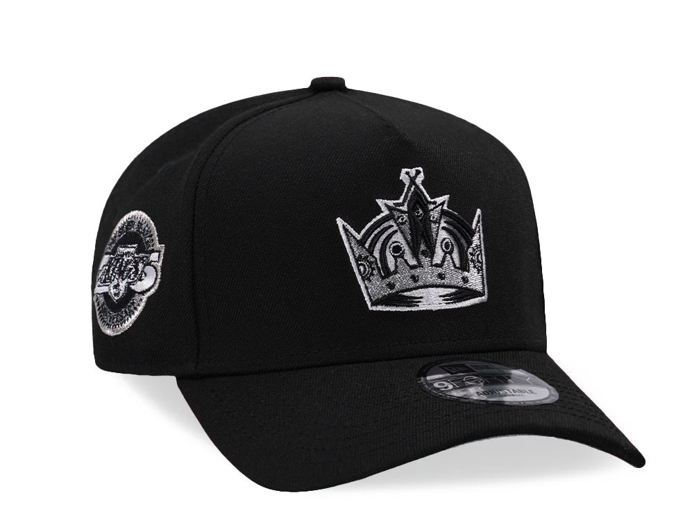 New Era Los Angeles Kings 25th Anniversary Metallic Black Edition 9Forty A Frame Snapback Gorra