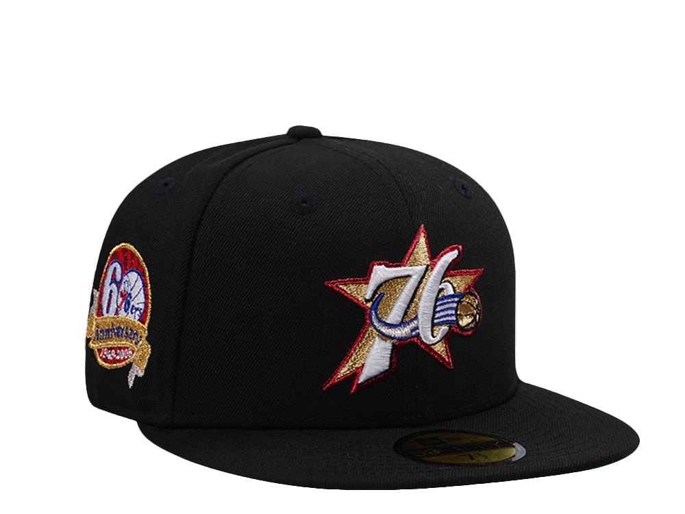 New Era Philadelphia 76ers 60th Anniversary Allen Iverson Black Prime Edition 59Fifty Fitted Gorra