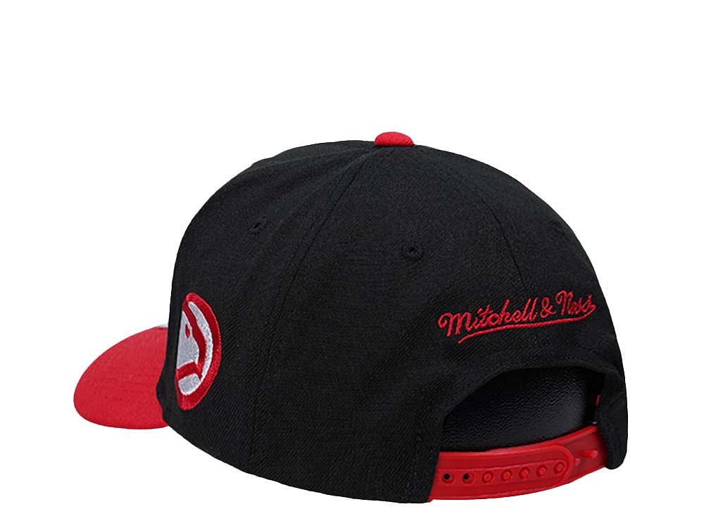 Mitchell & Ness Atlanta Hawks Shredder Stretch Hardwood Classic Red Flex Snapback Gorra