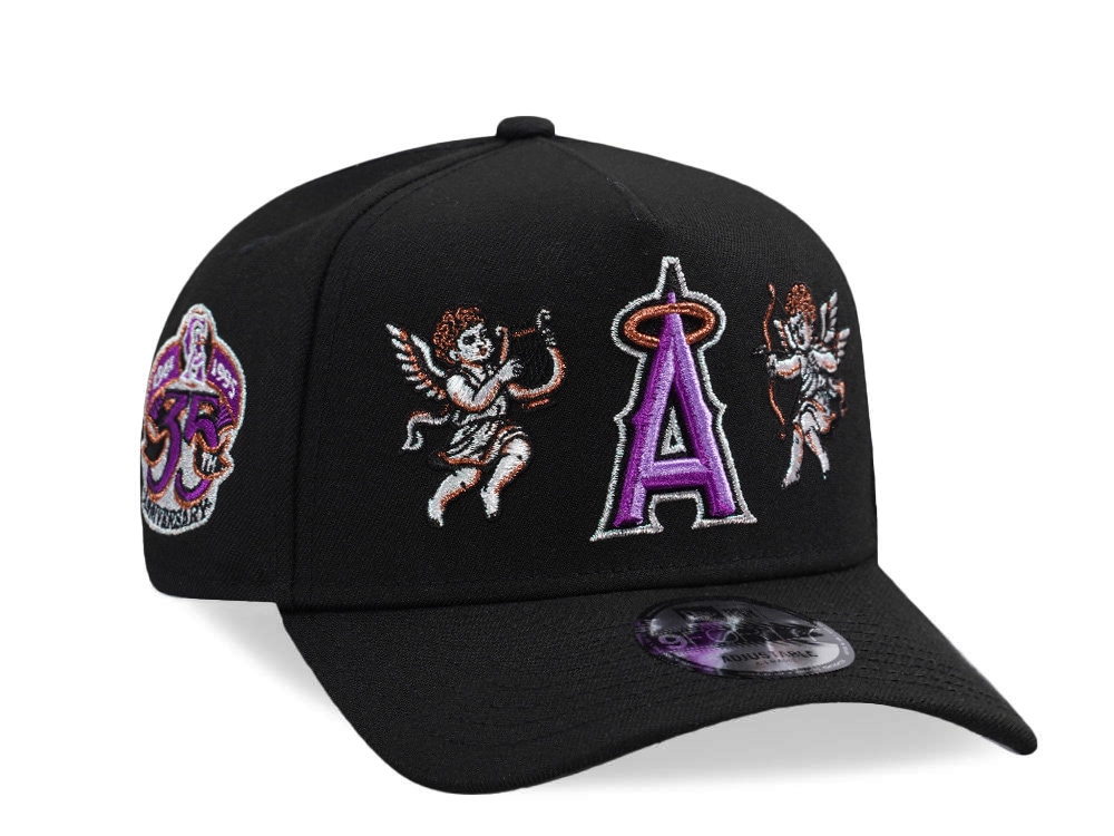 New Era Anaheim Angels 35th Anniversary Cupids Black Prime Edition 9Forty A Frame Snapback Gorra