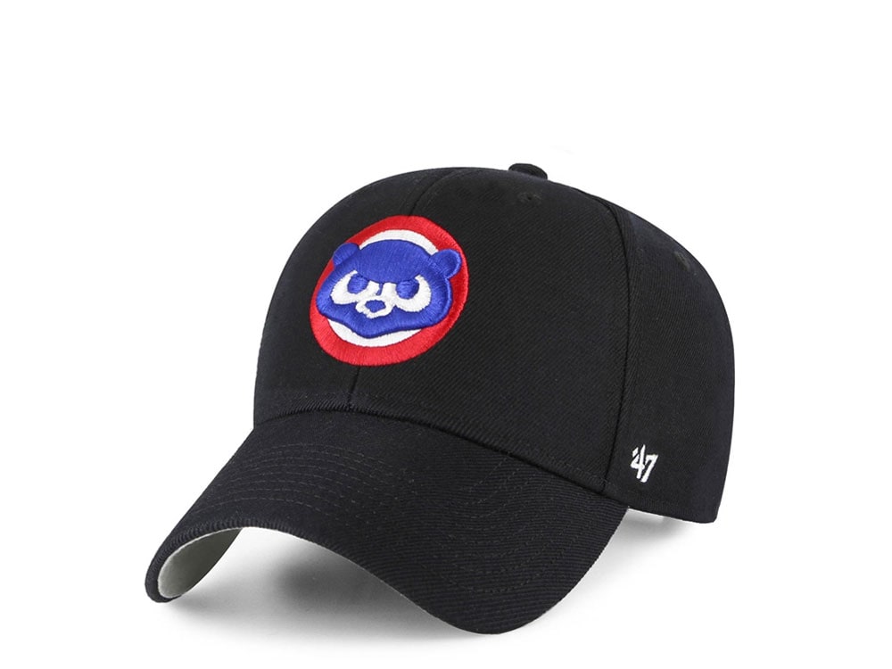 47Brand Chicago Cubs Black Classic Strapback Gorra