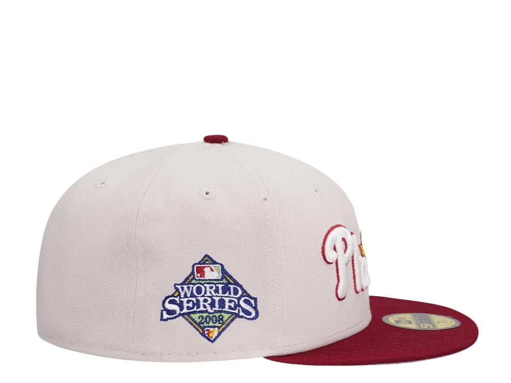 New Era Philadelphia Phillies World Series 2008 Stone Glow Two Tone Edition 59Fifty Fitted Gorra