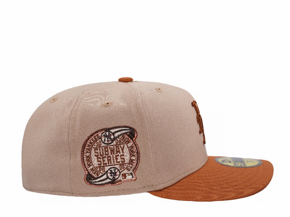New Era New York Mets Subway Series Pumpkin Spice Edition Pre Curved 59Fifty Fitted Gorra